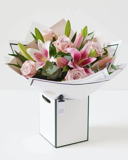 Beautifully Simple Pink Rose & Lily Bouquet