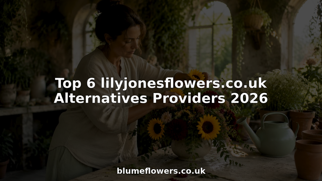 Florist arranging fresh bouquet in rustic flower shop
