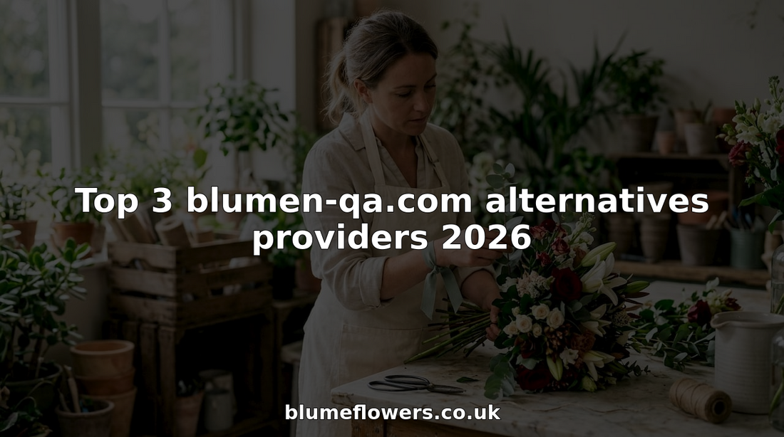Florist arranging luxury flower bouquet in shop