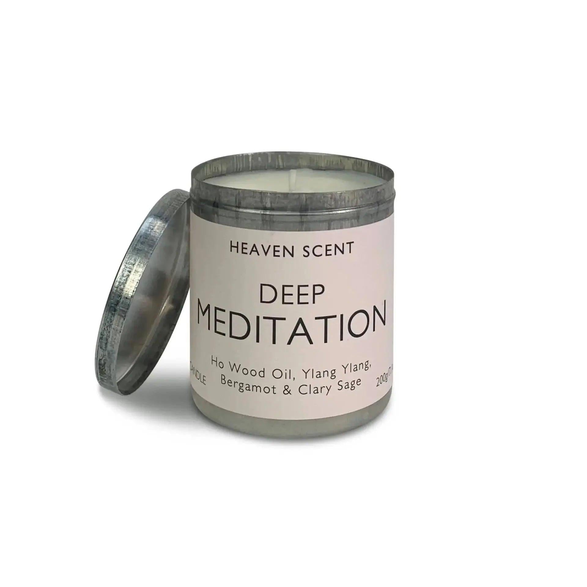 Wellbeing Range Deep Meditation Candle Blume Flowers.