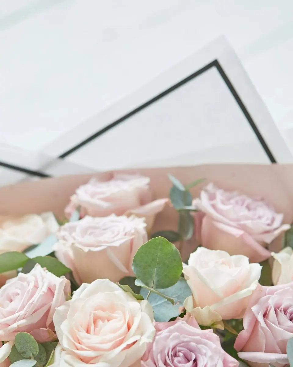 Beautifully Simple Luxury Pink Rose Bouquet - By Blume Flowers