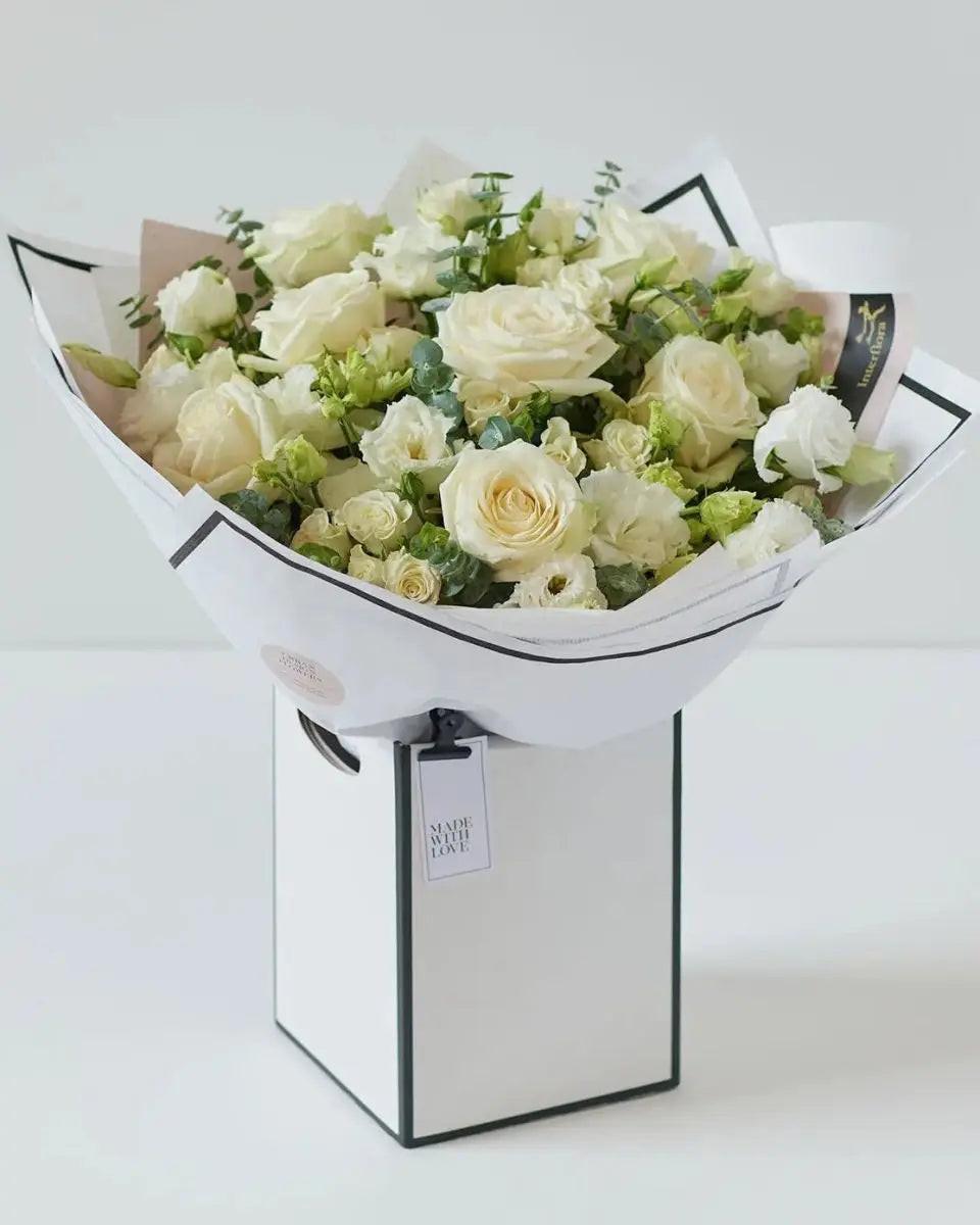 Beautifully Simple Luxury White Bouquet - By Blume Flowers