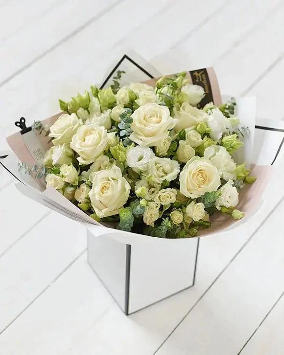 Beautifully Simple Luxury White Bouquet - By Blume Flowers