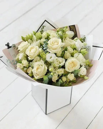 Beautifully Simple Luxury White Bouquet - By Blume Flowers