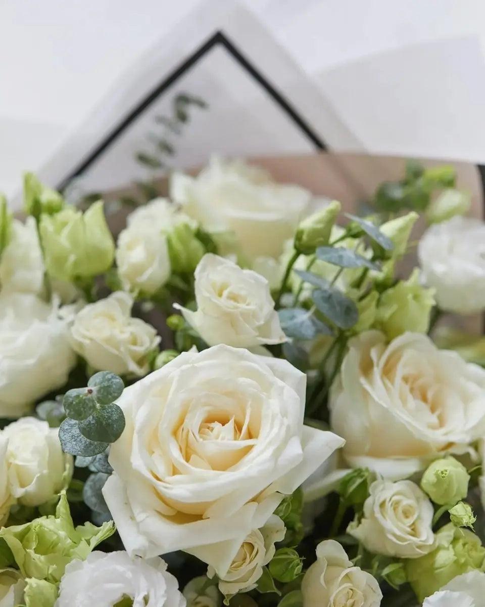 Beautifully Simple Luxury White Bouquet - By Blume Flowers