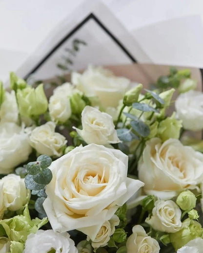 Beautifully Simple Luxury White Bouquet - By Blume Flowers