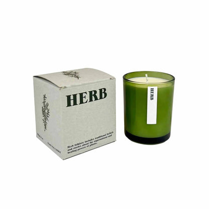 Green Herb Candle Blume Flowers.