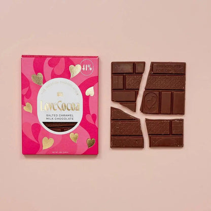 Hearts Salted Caramel Milk Chocolate Bar Blume Flowers.